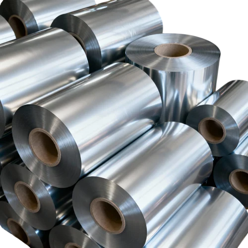 Metalized polyester film rolls